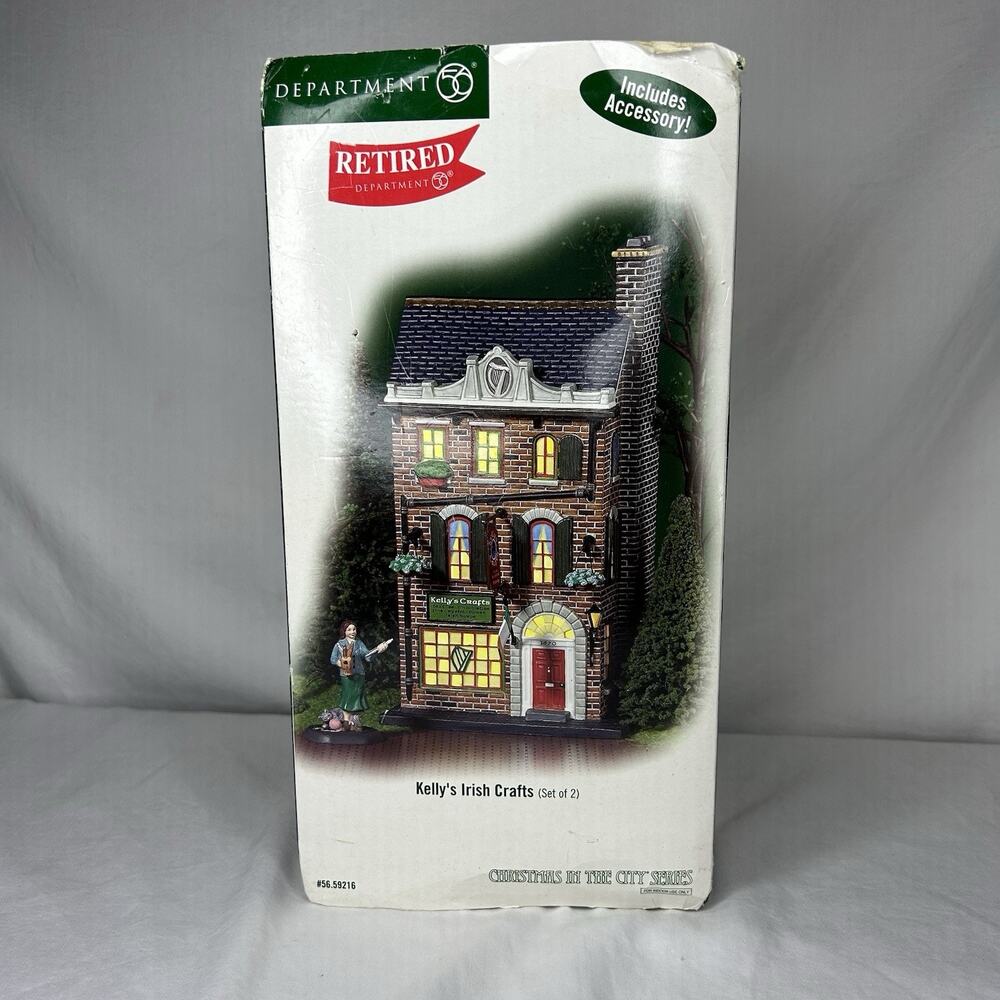 Department 56 "Kellys Irish Crafts" 59216 Christmas In The City Building *READ!